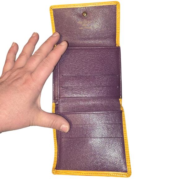Authentic, Louis Vuitton, Yellow Epi Leather Wallet-Coin Purse - Picture 6 of 12